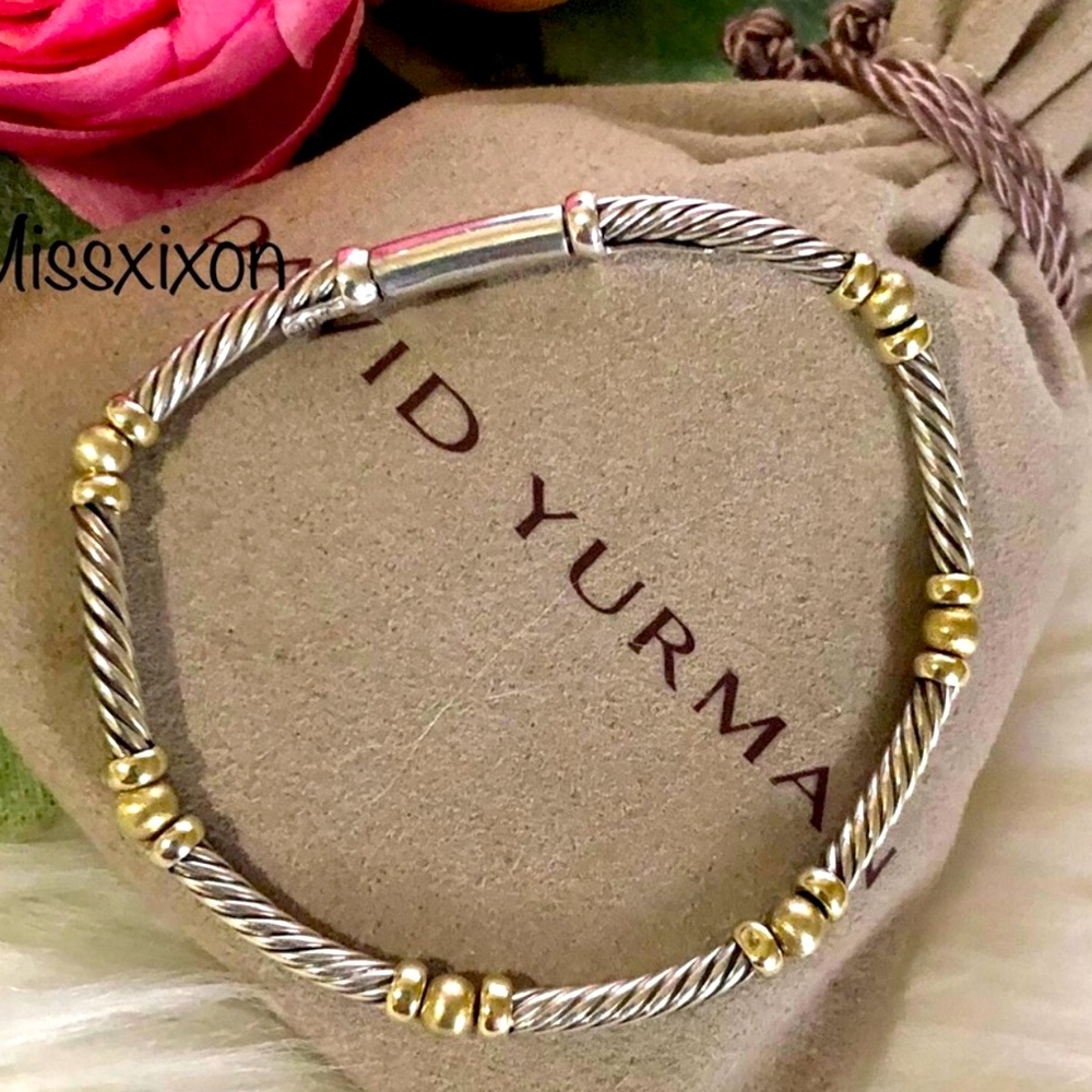 ❤️David Yurman Metro Station Bracelet with 14K